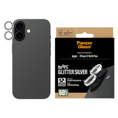 Osłona obiektywu aparatu Hoops do iPhone 17/16 Plus/16, Glitter Silver, PanzerGlass