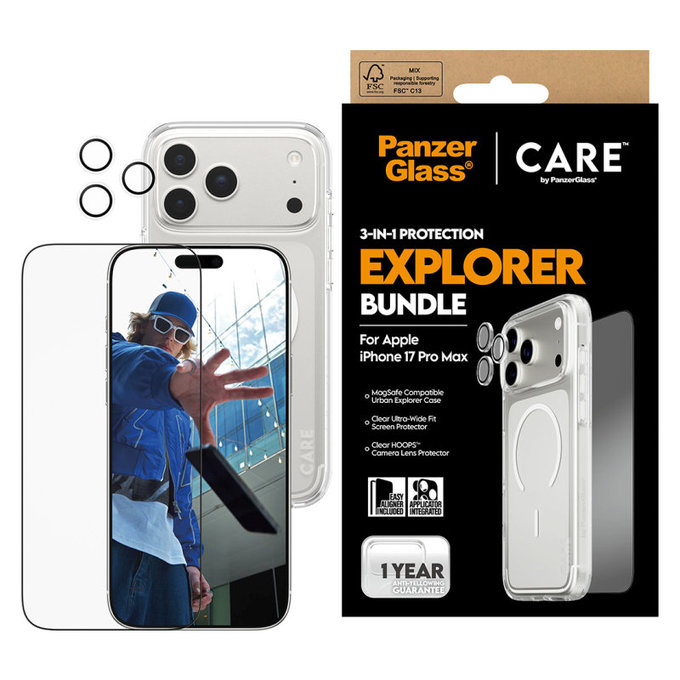 Bundle 3w1 Explorer do iPhone 17 Pro Max, PanzerGlass