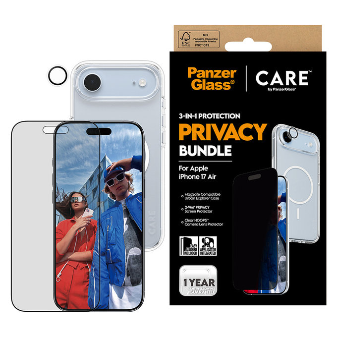 Bundle 3w1 Privacy do iPhone Air, PanzerGlass