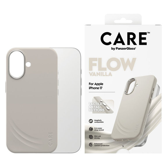 Etui FLOW z MagSafe do iPhone 17, Vanilla, CARE