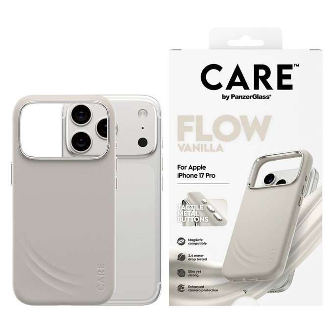 Etui FLOW z MagSafe do iPhone 17 Pro, Vanilla, CARE