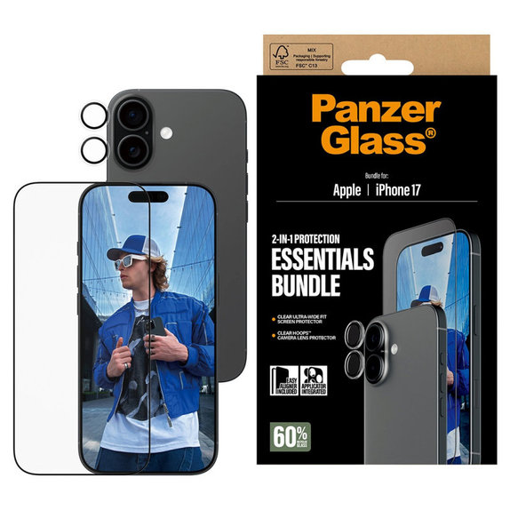 Bundle Essentials 2w1 do iPhone 17, PanzerGlass