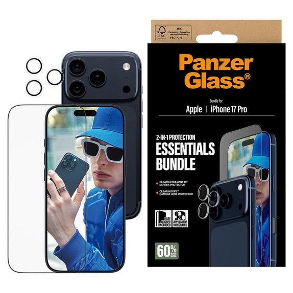 Bundle Essentials 2w1 do iPhone 17 Pro, PanzerGlass