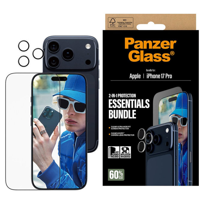 Bundle Essentials 2w1 do iPhone 17 Pro, PanzerGlass