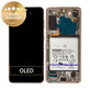 Wyświetlacz do Samsung S21 G991B, Ekran dotykowy z ramką i baterią, Fioletowy, Violet, GH82-27254B, Genuine Service Pack