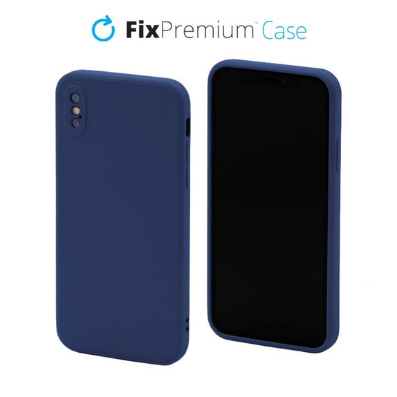 Etui silikonowe do iPhone X & XS, Niebieski, Blue, FixPremium