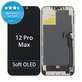 Wyświetlacz Soft OLED dla iPhone 12 Pro Max, Ekran dotykowy z ramką, DIAGNOSTIC