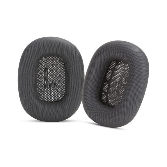 Zapasowe nauszniki do Apple AirPods Max, pianka memory i skóra, Czarny, Black, 1 para