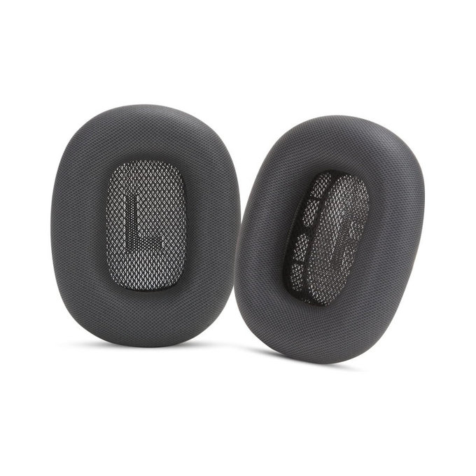 Zapasowe nauszniki do Apple AirPods Max, pianka memory i skóra, Czarny, Black, 1 para