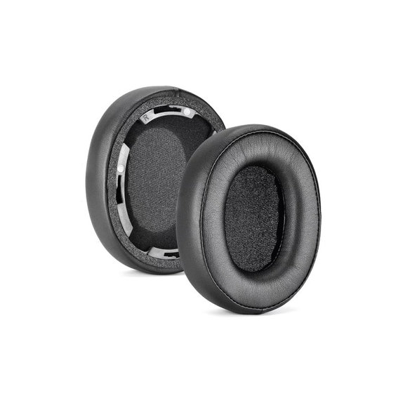 Zapasowe nauszniki do Audio-Technica ATH-SR50, SR50BT, pianka memory i skóra PU, Czarny, Black, 1 para