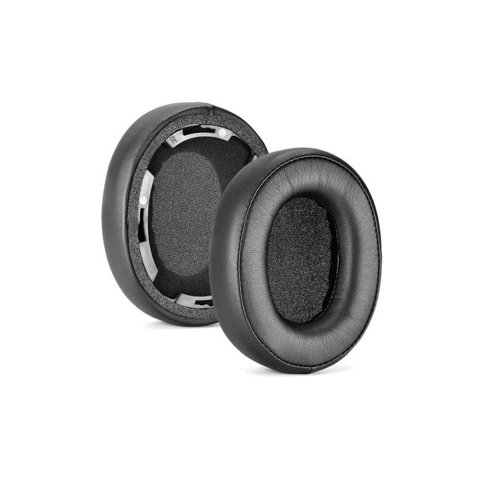 Zapasowe nauszniki do Audio-Technica ATH-SR50, SR50BT, pianka memory i skóra PU, Czarny, Black, 1 para