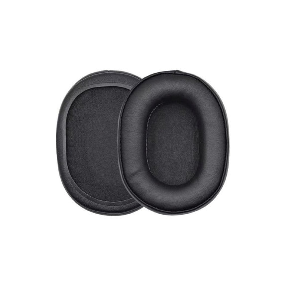 Zapasowe nauszniki do Audio-Technica ATH-MSR7, ATH-M50x, pianka memory i skóra, Czarny, Black, 1 para