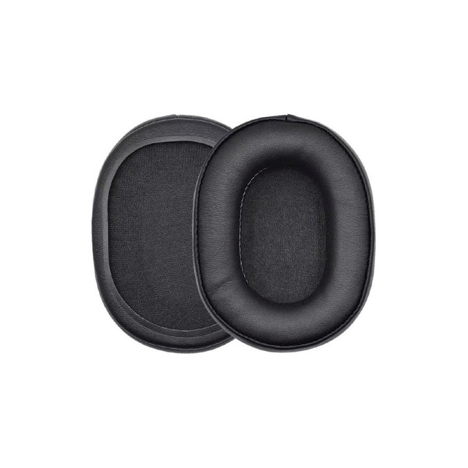 Zapasowe nauszniki do Audio-Technica ATH-MSR7, ATH-M50x, pianka memory i skóra, Czarny, Black, 1 para