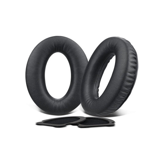 Zapasowe nauszniki do Bose Aviation A10, A20, pianka memory i skóra PU, Czarny, Black, 1 para