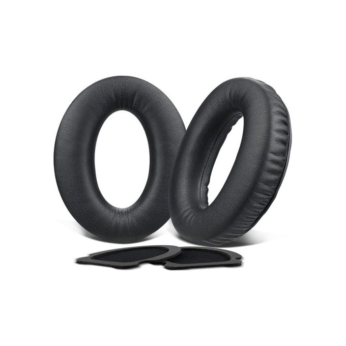 Zapasowe nauszniki do Bose Aviation A10, A20, pianka memory i skóra PU, Czarny, Black, 1 para