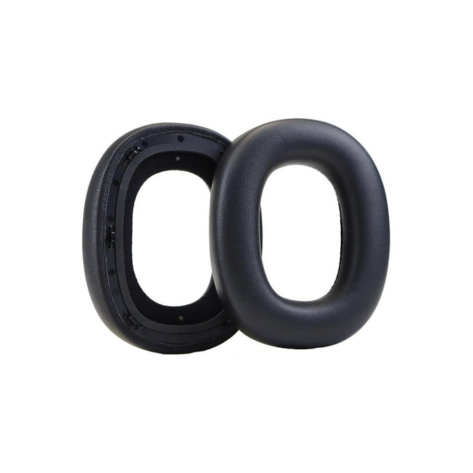 Zapasowe nauszniki do Bowers & Wilkins PX8, PX7S2, pianka memory i skóra PU, Czarny, Black, 1 para