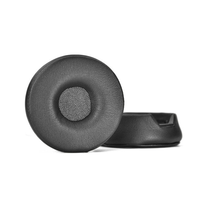 Zapasowe nauszniki do Jabra Engage 55, 65, 75 (Stereo), pianka memory i skóra, Czarny, Black, 1 para