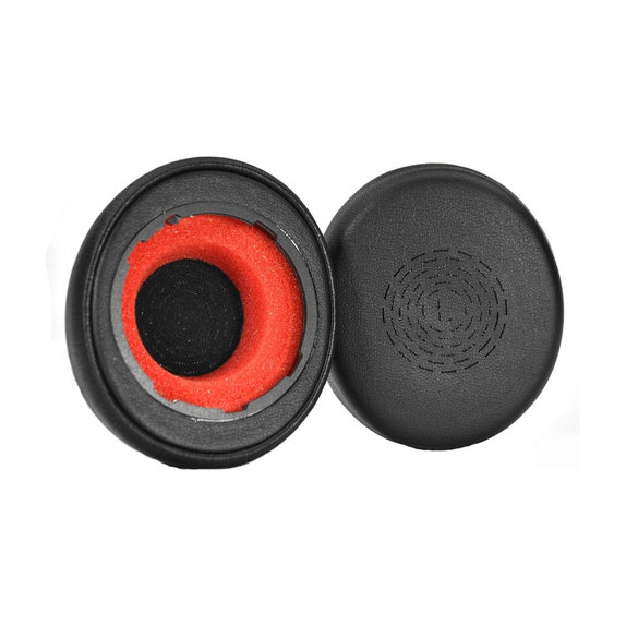 Zapasowe nauszniki do Jabra Evolve2 50, 55, pianka memory i skóra PU, Czarny, Black, 1 para