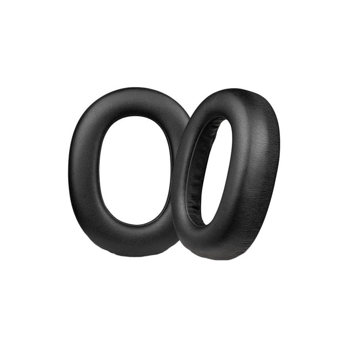 Zapasowe nauszniki do Jabra Elite 85H, pianka memory i skóra PU, Czarny, Black, 1 para