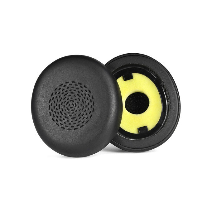 Zapasowe nauszniki do Jabra Evolve2 75 UC/MS, pianka memory i skóra PU, Czarny, Black, 1 para