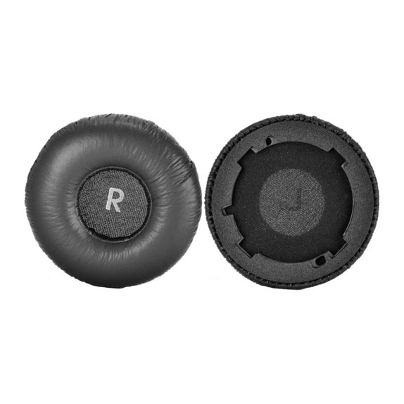 Zapasowe nauszniki do JBL Tune 600BTNC, pianka memory i skóra, Czarny, Black, 1 para