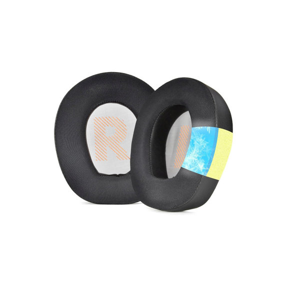 Zapasowe nauszniki do JBL Quantum Q200, Q300, pianka memory i skóra PU i tkanina, Czarny, Black, żel chłodzący, 1 para