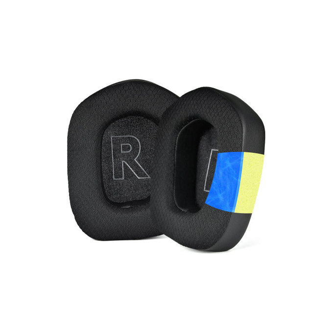Zapasowe nauszniki do Logitech G733, pianka memory i tkanina i skóra, Czarny, Black, żel chłodzący, 1 para
