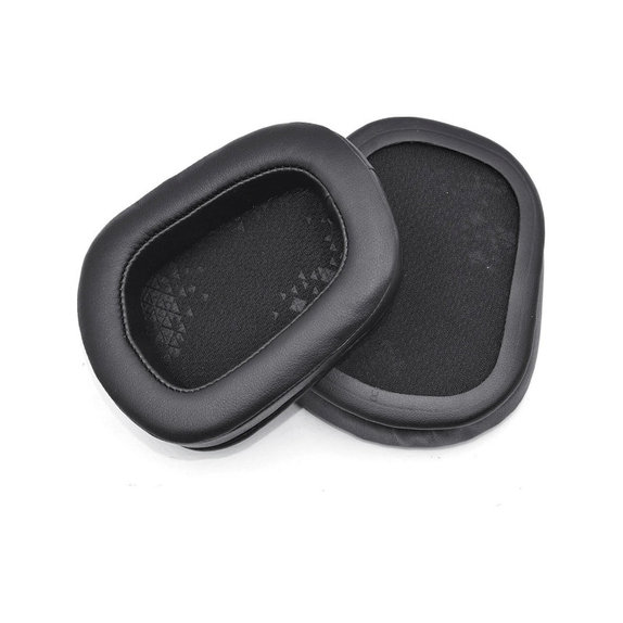 Zapasowe nauszniki do Logitech G633 Artemis, G933 Artemis, pianka memory i skóra PU, Czarny, Black, 1 para