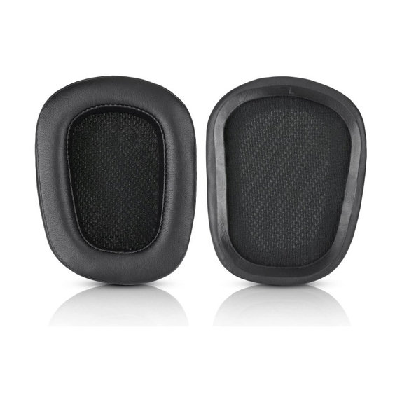 Zapasowe nauszniki do Logitech G633 Artemis, G933 Artemis, pianka memory i skóra, Czarny, Black, 1 para