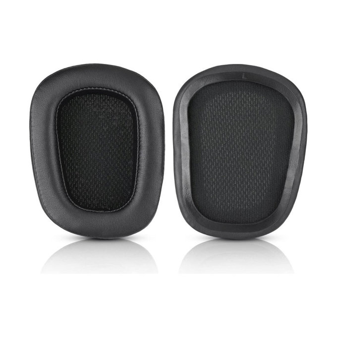 Zapasowe nauszniki do Logitech G633 Artemis, G933 Artemis, pianka memory i skóra, Czarny, Black, 1 para