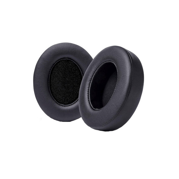 Zapasowe nauszniki do Beats Studio 2, 3, pianka memory i skóra, Czarny, Black, 1 para