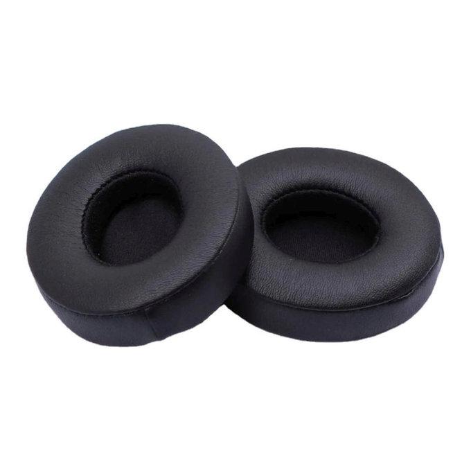 Zapasowe nauszniki do Beats Solo 2, 3, pianka memory i skóra, Czarny, Black, 1 para