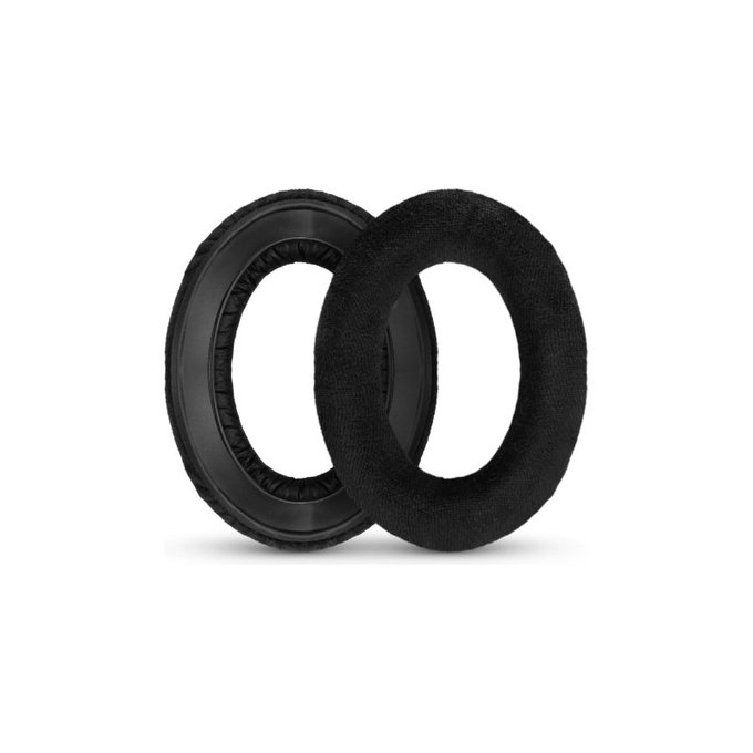 Zapasowe nauszniki do Sennheiser HD545, HD600, HD650, pianka memory i tkanina, Czarny, Black, 1 para