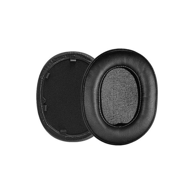 Zapasowe nauszniki do Sony WH-1000XM5, pianka memory i skóra, Czarny, Black, 1 para