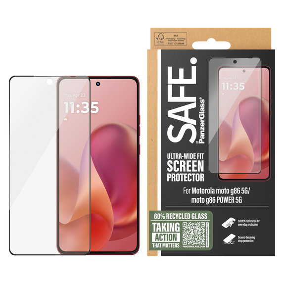 Szkło hartowane UWF do Motorola Moto G86 Power, Czarne, SAFE by PanzerGlass