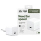 Adapter podróżny Grand Prix USB-C, GaN, 30 W PD, srebrno-biały, PanzerGlass