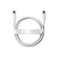 Kabel USB-C, 60 W, Racing, 1,2 m, srebrno-biały, PanzerGlass