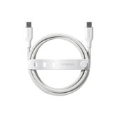 Kabel USB-C, 240 W, Racing, 2 m, Srebrno-biały, PanzerGlass