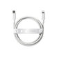 Kabel USB-C/Lightning, 60 W, Racing, 1, 2 m, Srebrno-biały, PanzerGlass