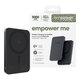 Bezprzewodowy PowerBank 5000 mAh, 20 W, kompatybilny z MagSafe, Qi2/USB-C, Space Black, empower