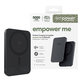 Bezprzewodowy PowerBank 5000 mAh, 20 W, kompatybilny z MagSafe, Qi2/USB-C, Space Black, empower