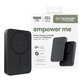 Bezprzewodowy PowerBank 10000 mAh, 20 W, kompatybilny z MagSafe, Qi2/USB-C, Space Black, empower