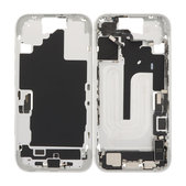 Środkowa Rama + Przyciski Zasilania, Głośności i Aparatu do iPhone 16, White
