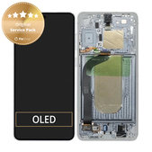 Wyświetlacz LCD + ekran dotykowy + ramka do Samsung S25 Edge, Titanium Silver, GH82-37224A, Genuine Service Pack