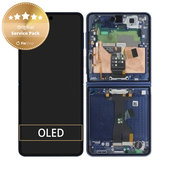 Wyświetlacz LCD + ekran dotykowy + ramka do Samsung Z Flip 7 F766B, Blue Shadow, GH82-37581A, Genuine Service Pack