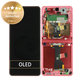 Wyświetlacz LCD + ekran dotykowy + ramka do Samsung Z Flip 7 F766B, Coralred, GH82-37581D, Genuine Service Pack