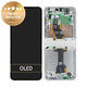 Wyświetlacz LCD + ekran dotykowy + ramka do Samsung Z Flip 7 FE F761B, White, GH82-37734B, Genuine Service Pack