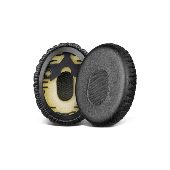 Zapasowe nauszniki do Bose QuietComfort 3, OE/ON-EAR a OE1, pianka memory i skóra PU, Czarny, 1 para