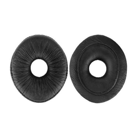 Zapasowe nauszniki do Panasonic Technics RP-DJ1200, RP-DJ1205, RP-DJ1210, pianka memory i skóra PU, Czarny, 1 para
