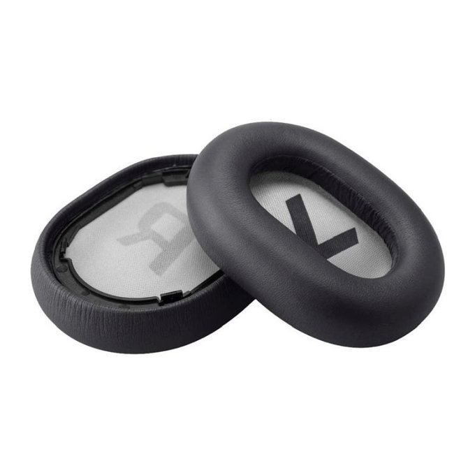 Zapasowe nauszniki do Plantronics Backbeat Pro 2, SE, 8200 UC, pianka memory i skóra PU, Czarny, 1 para